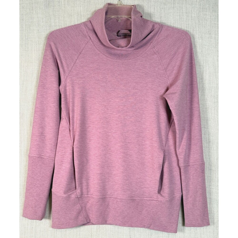 Lululemon High Lines Pullover, Heather Vintage Mauve Mock Neck Sweatshirt Size 6